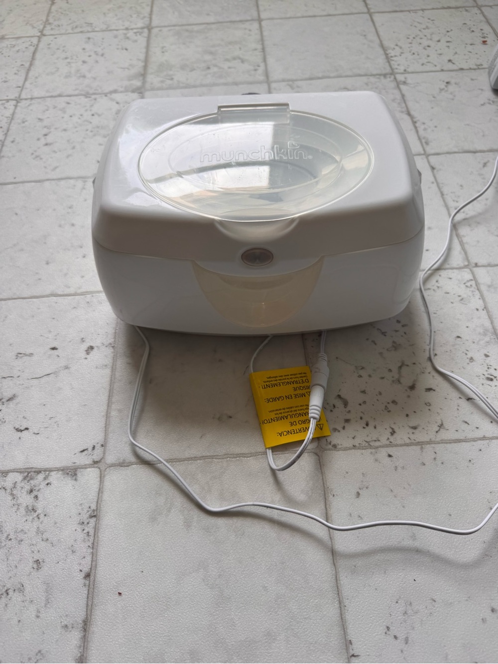 Munchkin White Electric Wipe Warmer with Clear Lid